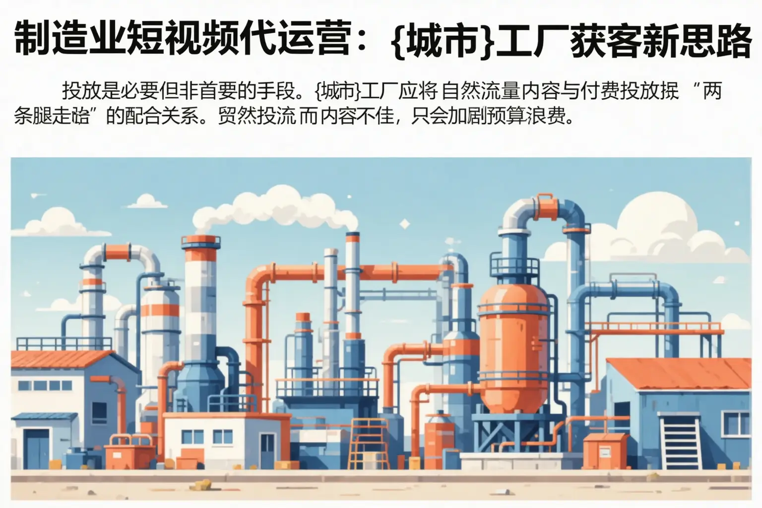 制造业短视频代运营：卫辉工厂获客新思路